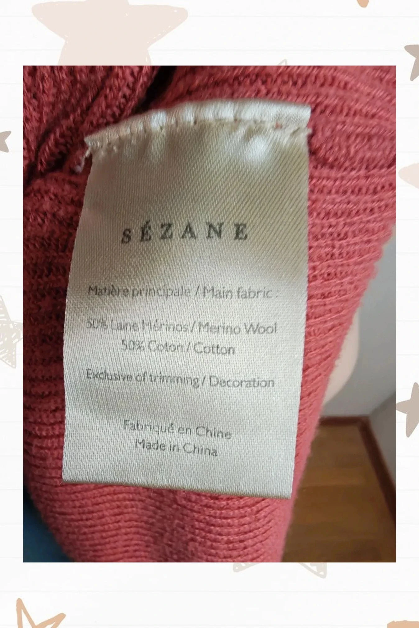Jersey Sézane de Lana Merina/Algodón – photo 7